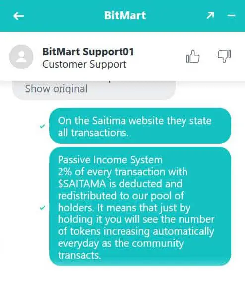 Bitmart Saitama Reflections Support 3