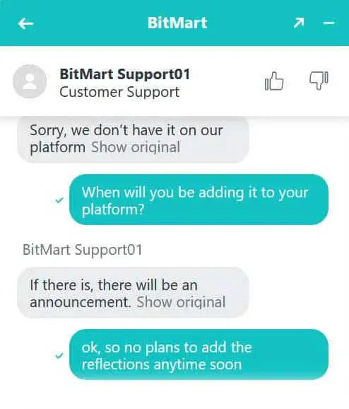 Bitmart Saitama Reflections Support 5